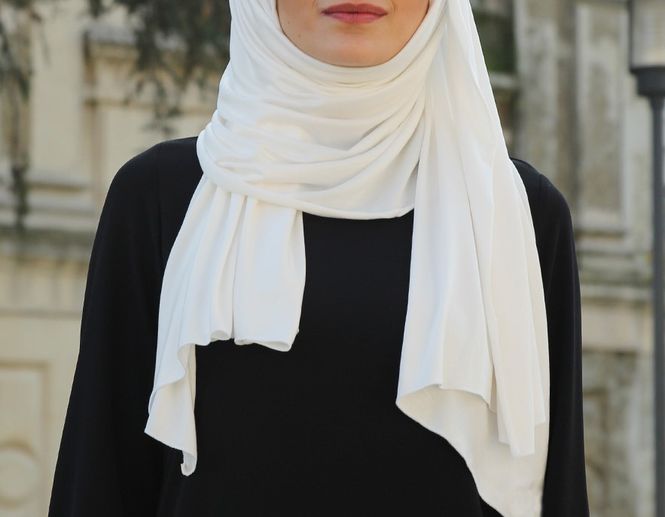 Hovedbilde Hvit Jersey Hijab