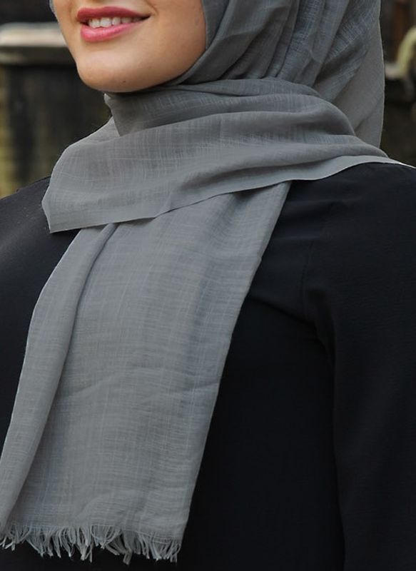 Grå Lin Hijab